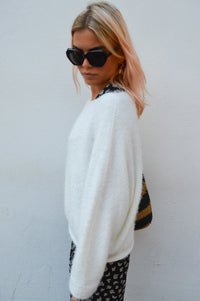Marta White Knit Jumper - The Mercantile London