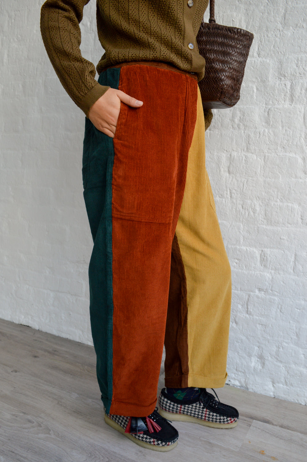 L.F. Markey Beckett Patchwork Corduroy Trousers - The Mercantile London