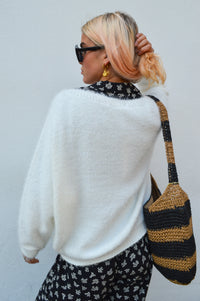 Marta White Knit Jumper - The Mercantile London
