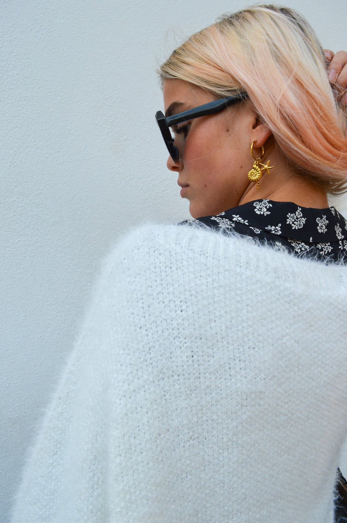 Marta White Knit Jumper - The Mercantile London