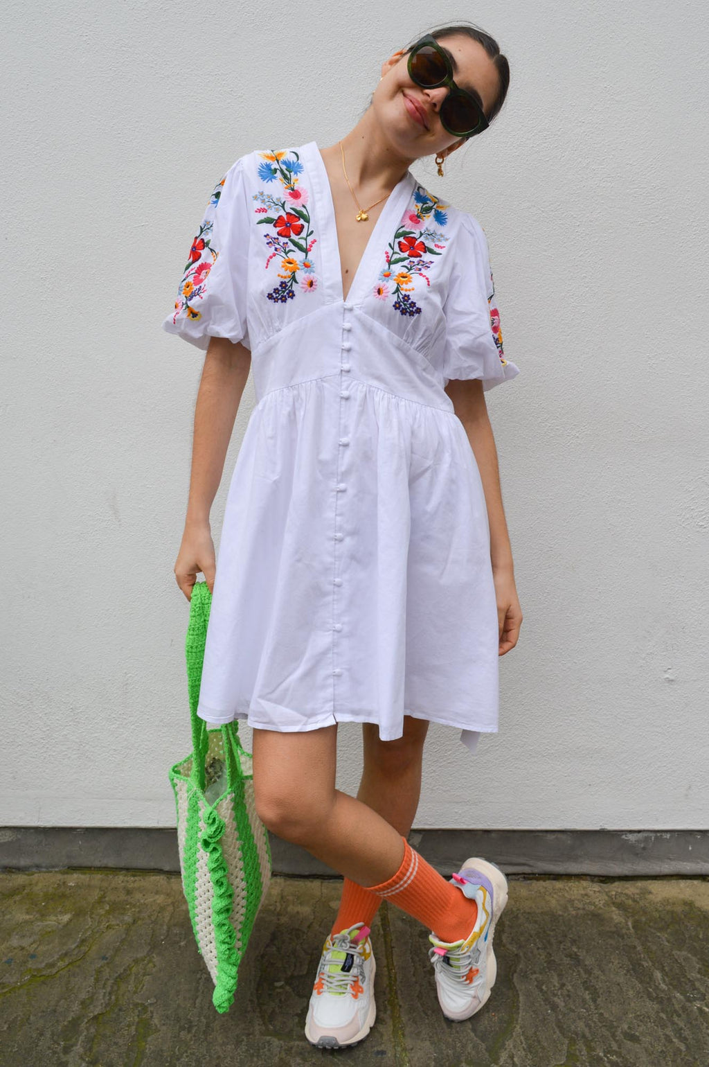 Nobody's Child Starlight Embroidered White Dress - The Mercantile London