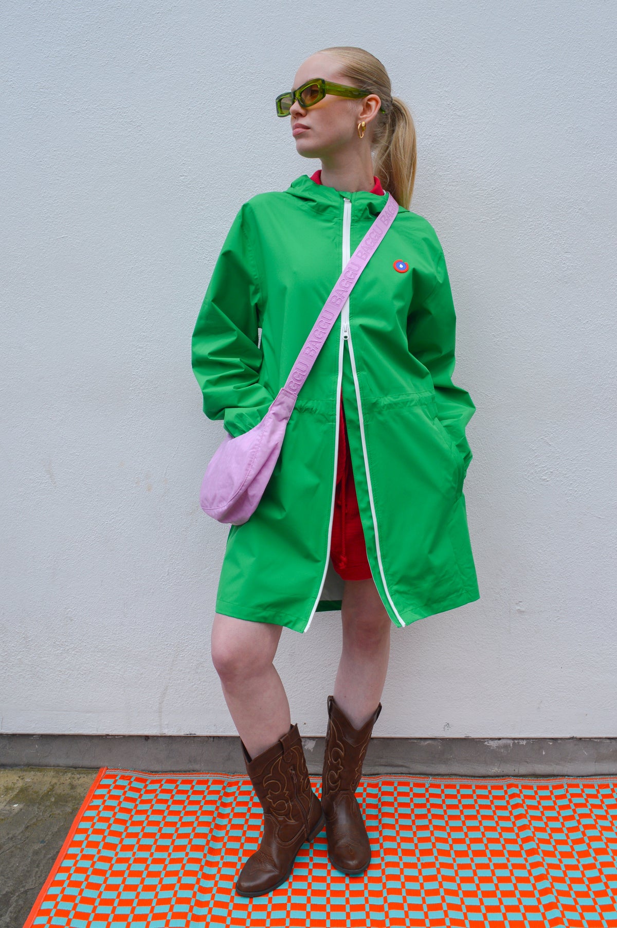 Flotte Amelot Cactus Long Raincoat - The Mercantile London