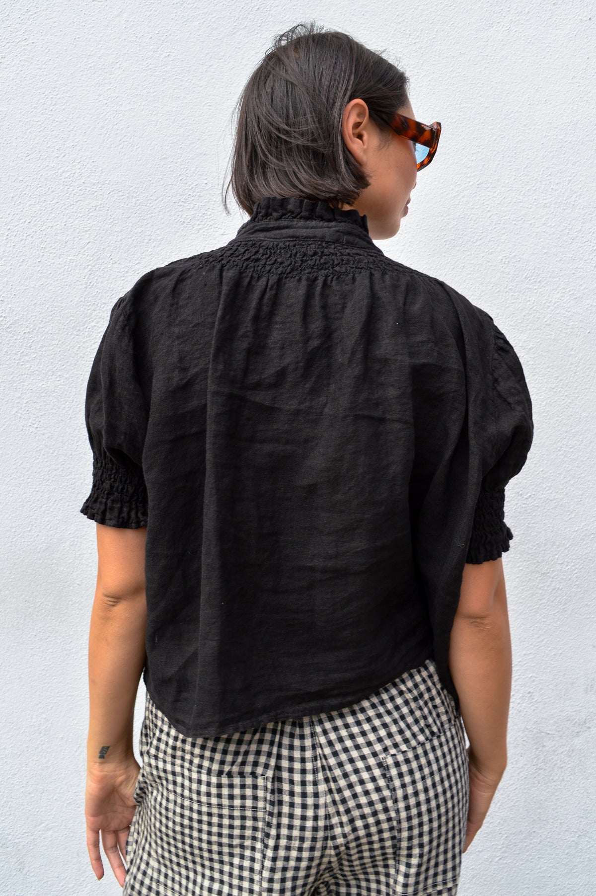 Linen & More Black Blouse