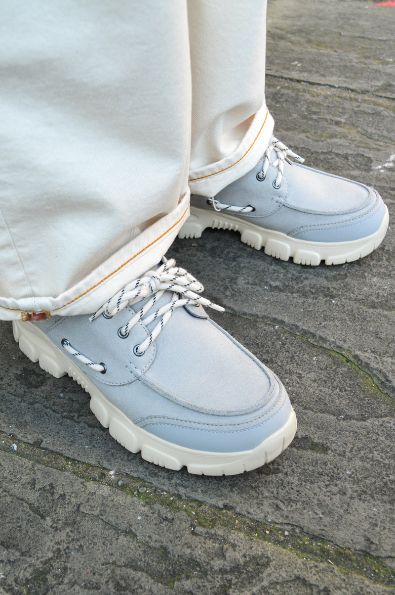 Shaka Trek Camp Moccasin Grey Shoes - The Mercantile London