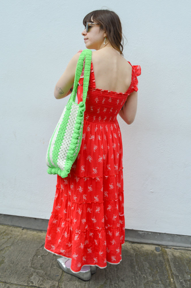 M.A.B.E Vivi Red Print Maxi Dress - The Mercantile London