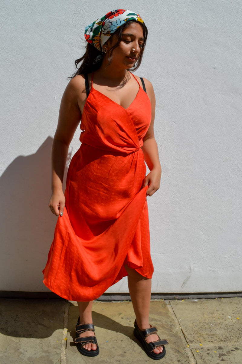 FRNCH Valia Red Dress - The Mercantile London