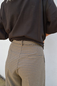 Grace & Mila Ayen Houndstooth Beige Trousers
