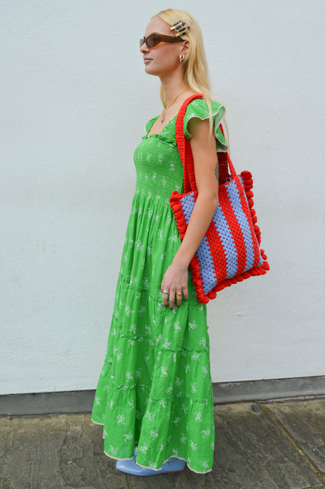 M.A.B.E Vivi Green Print Maxi Dress - The Mercantile London