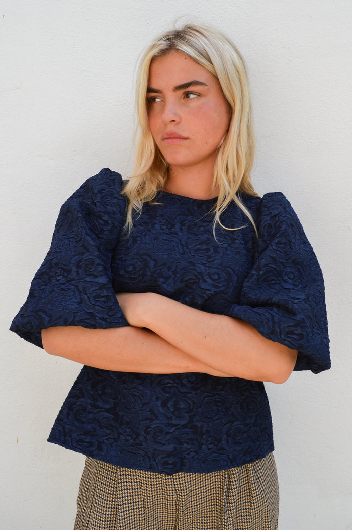Noella Shelly Navy Blue Blouse