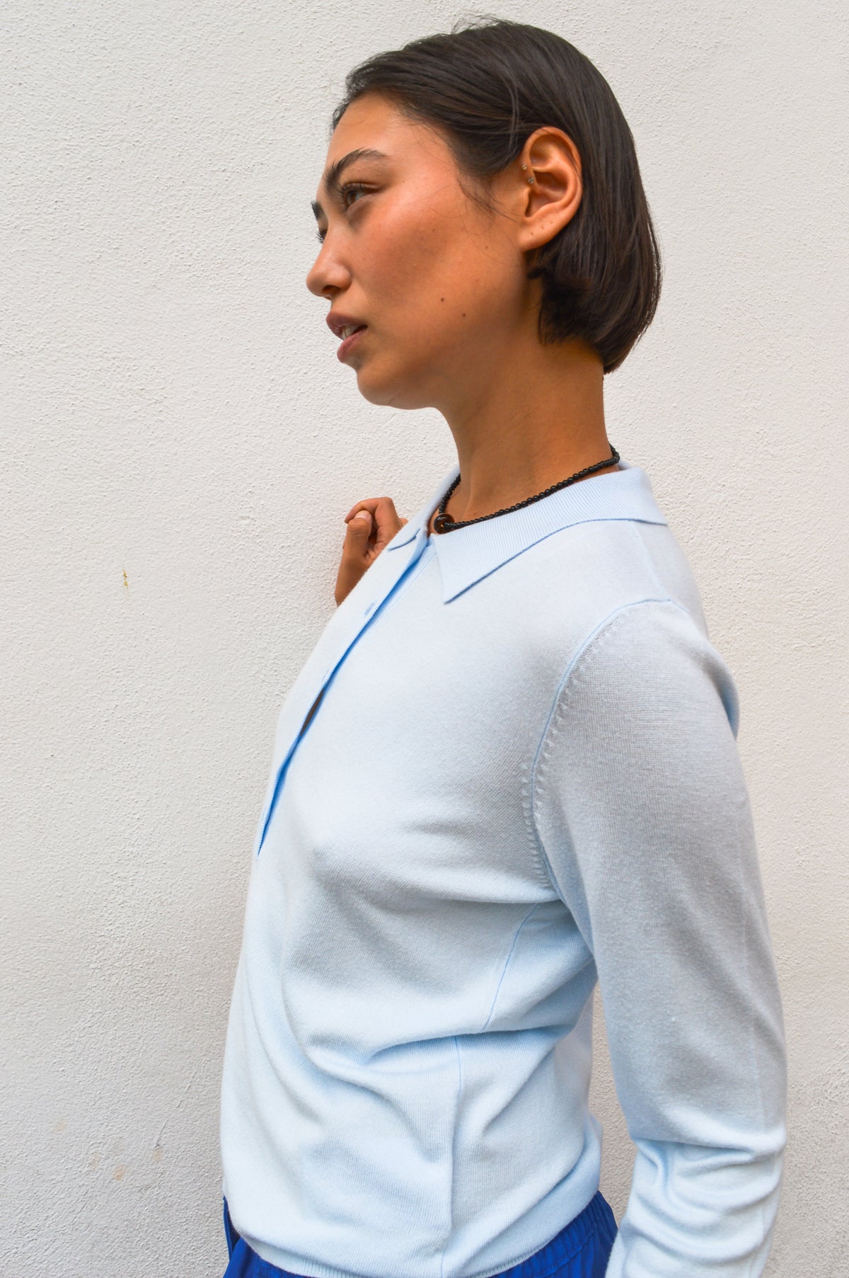 Fransa Mary Ice Water Blue Pullover