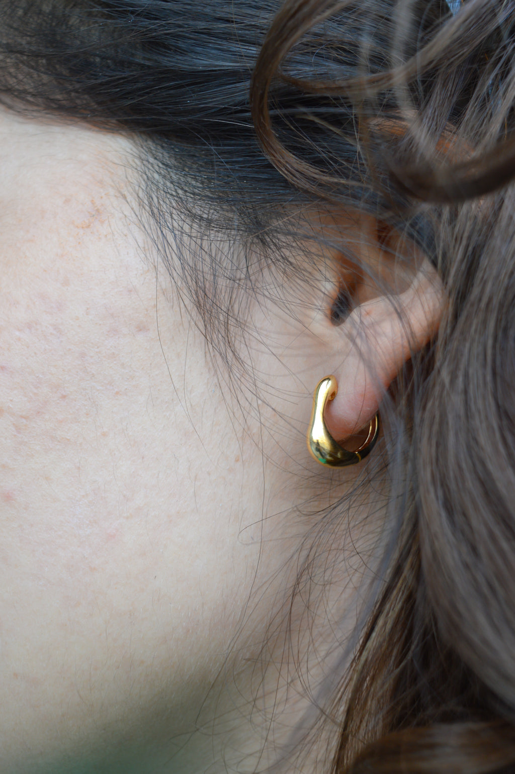 Mundy Bump Hoop Gold Earrings - The Mercantile London