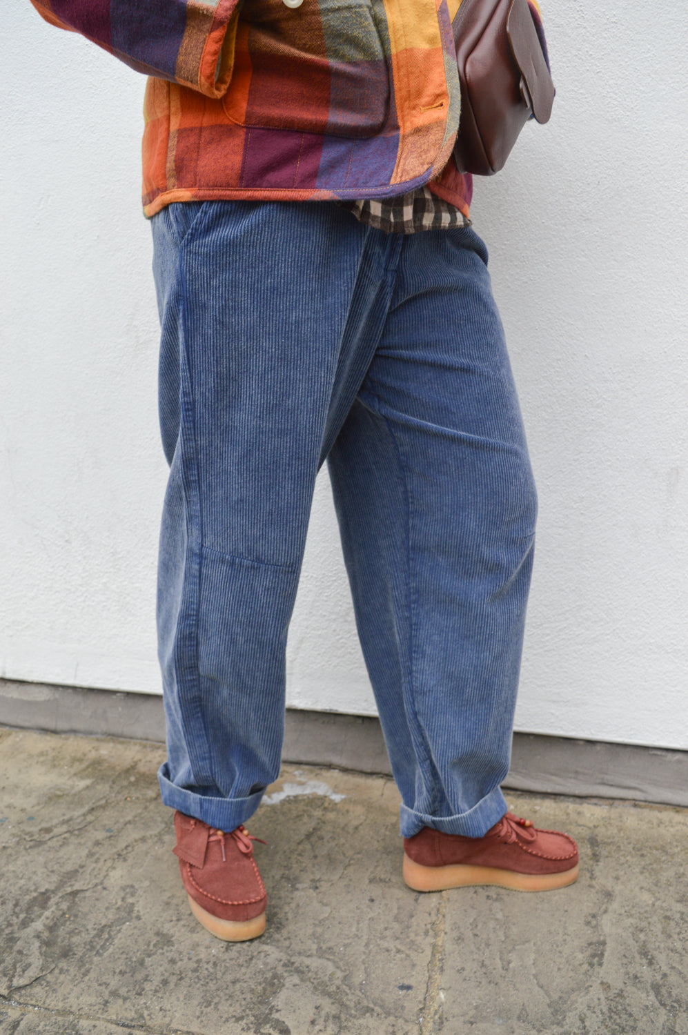 Charlie Joe Siloe Indigo Stone Wash Corduroy Trousers - The Mercantile London