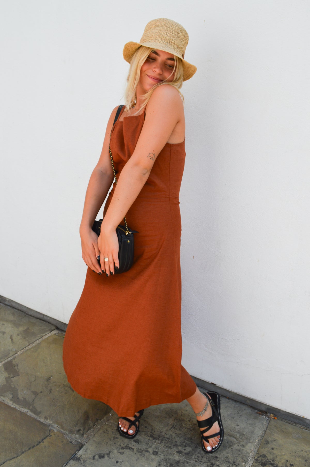 Artisans Of Humanity Lyra Square Rust Dress