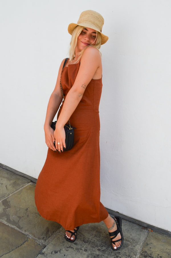 Artisans Of Humanity Lyra Square Rust Dress