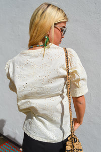 Esmé Studios Leo Buttercream Blouse - The Mercantile London