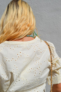Esmé Studios Leo Buttercream Blouse - The Mercantile London