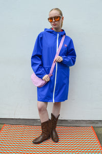 Flotte Amelot Blue Long Raincoat - The Mercantile London