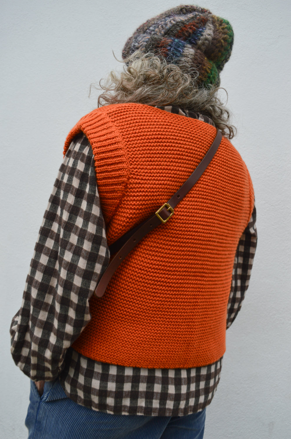 Sommerville Burnt Orange Knitted Waistcoat - The Mercantile London