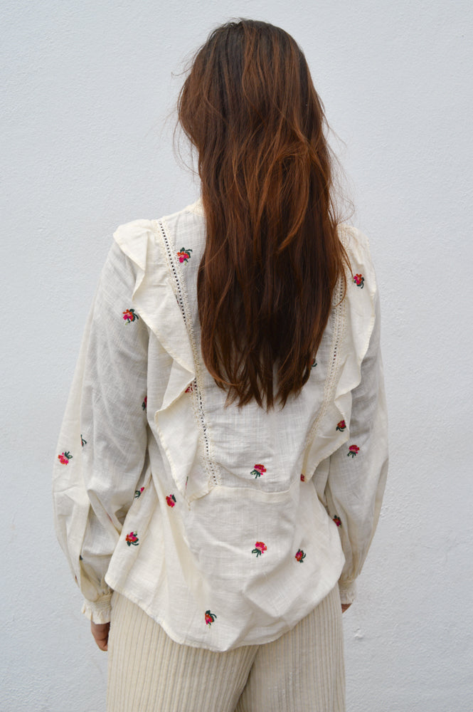Atelier Rêve Toulouse Flower Embroidery Shirt - The Mercantile London