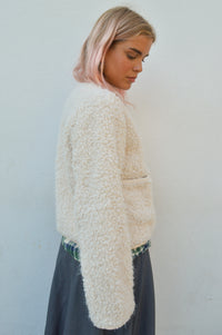 Object Iduna Teddy White Sand Jacket - The Mercantile London
