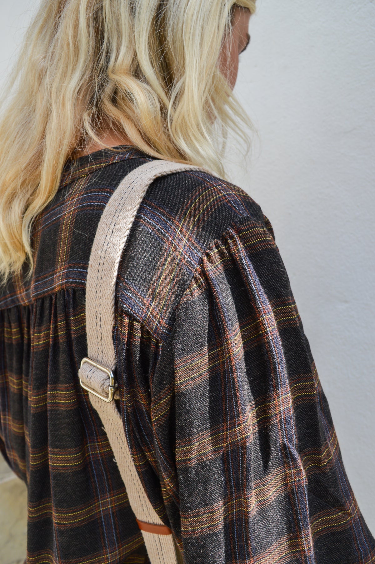 Sacrécoeur Gladis Maroon Check Blouse
