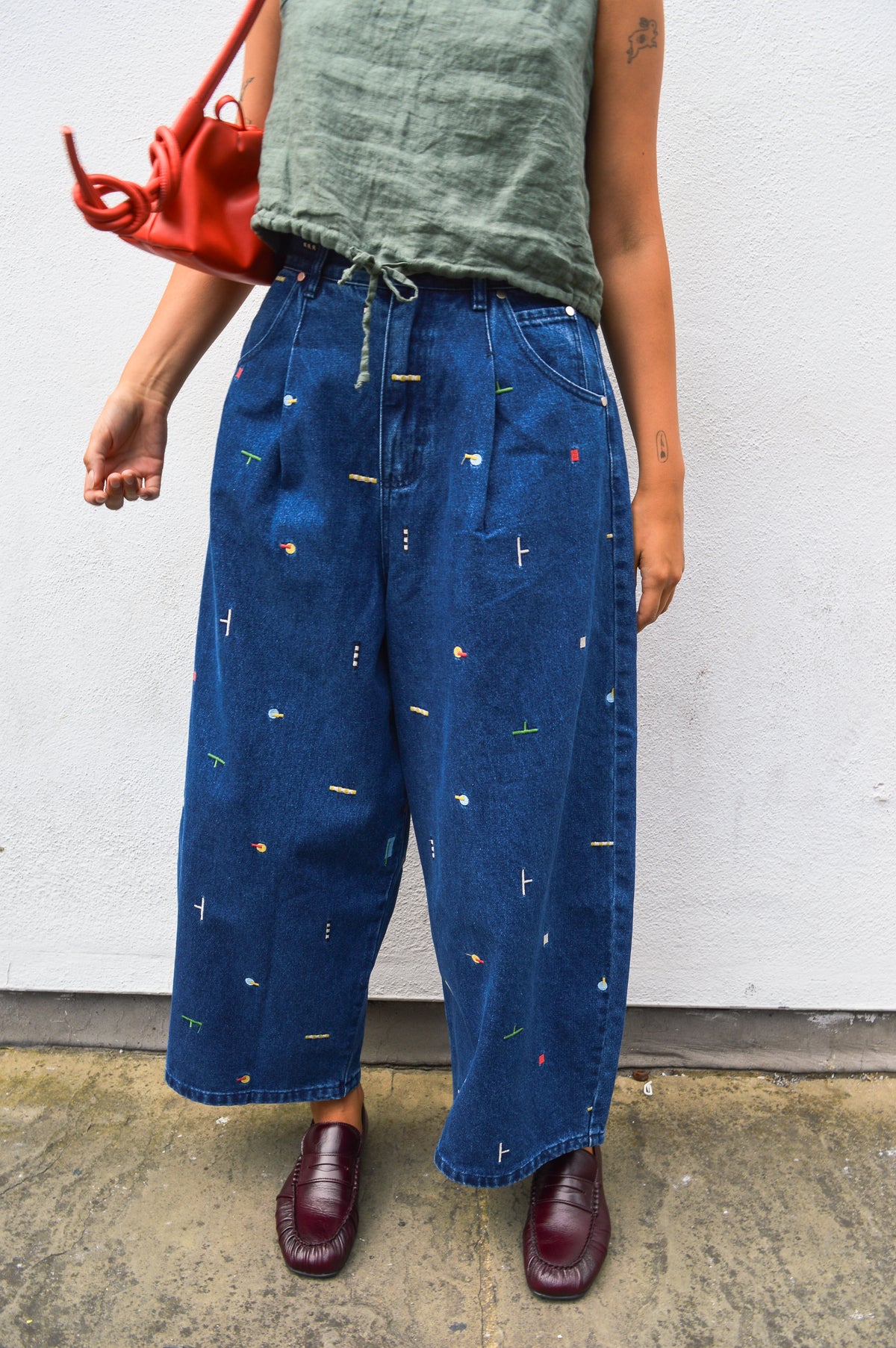 L.F. Markey Mason Puzzle Embroidery Jeans