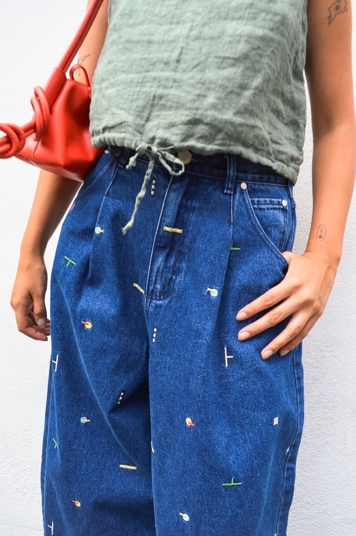 L.F. Markey Mason Puzzle Embroidery Jeans