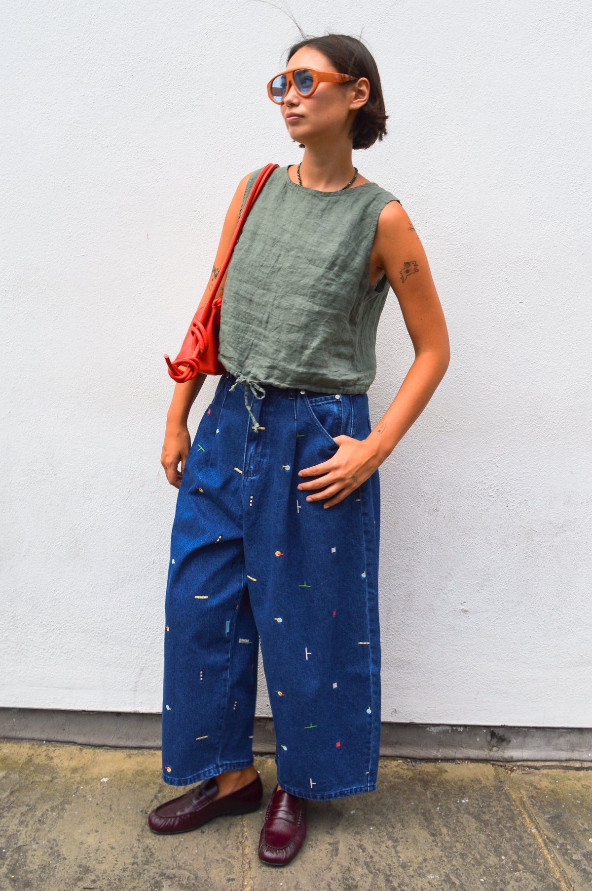 L.F. Markey Mason Puzzle Embroidery Jeans