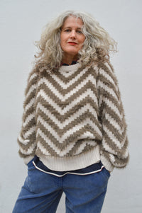 Object Hollow Morel Chevron Jumper - The Mercantile London