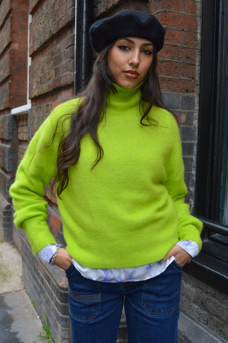 Samsoe & Samsoe Nola Macaw Green Sweater - The Mercantile London