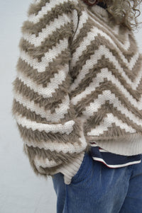 Object Hollow Morel Chevron Jumper - The Mercantile London