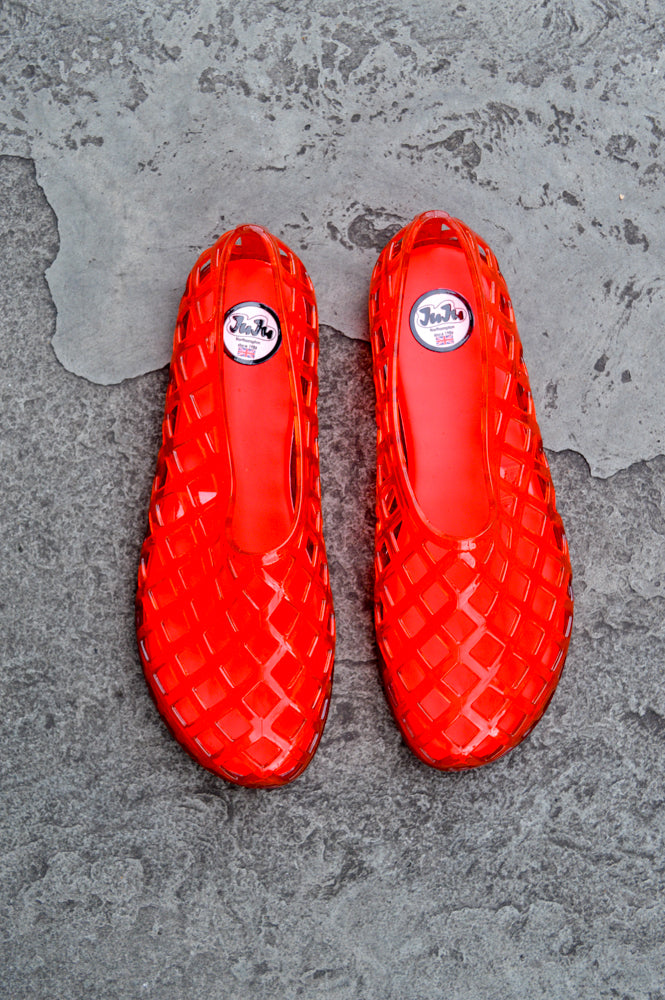 JuJu Kris Red Jelly Shoesj - The Mercantile London