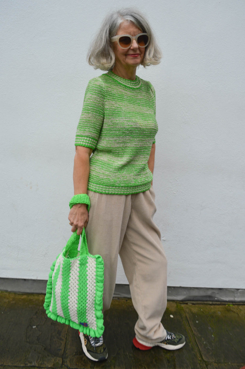 Object First Knit Vibrant Green Sweater - The Mercantile London