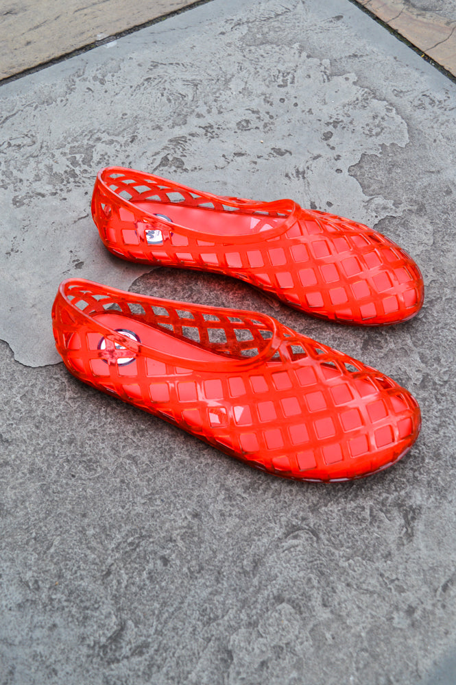 JuJu Kris Red Jelly Shoesj - The Mercantile London