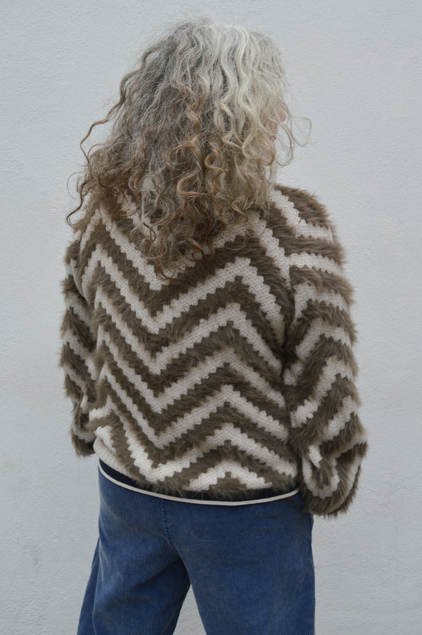 Object Hollow Morel Chevron Jumper - The Mercantile London