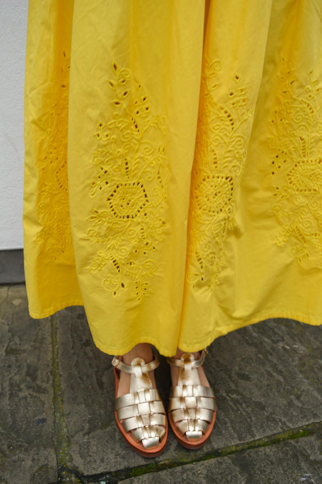 Stella Nova Embroidery Anglaise Sweet Yellow Skirt - The Mercantile London