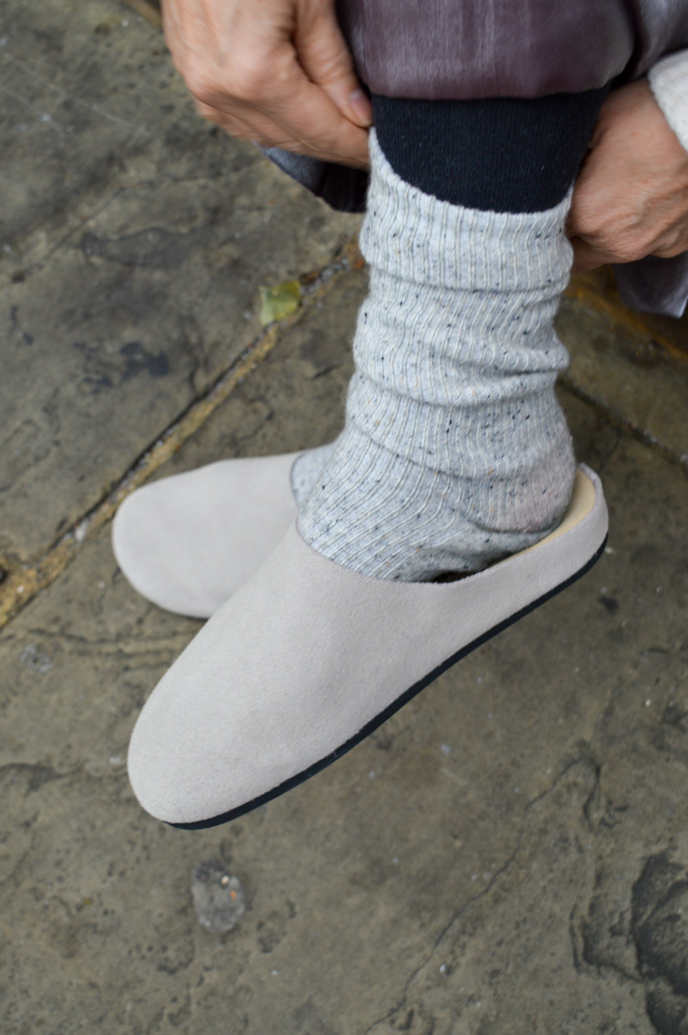 Good News Frankie Grey Mules - The Mercantile London