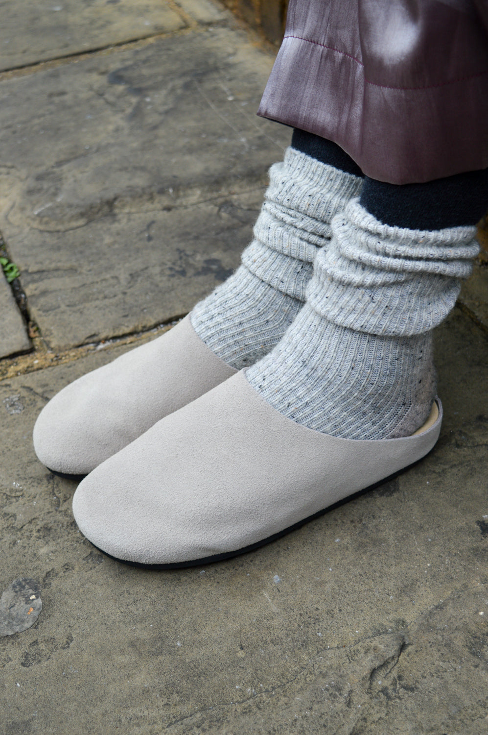 Good News Frankie Grey Mules - The Mercantile London