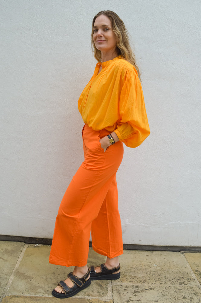 Compania Fantastica Orange Straight Suit Pants