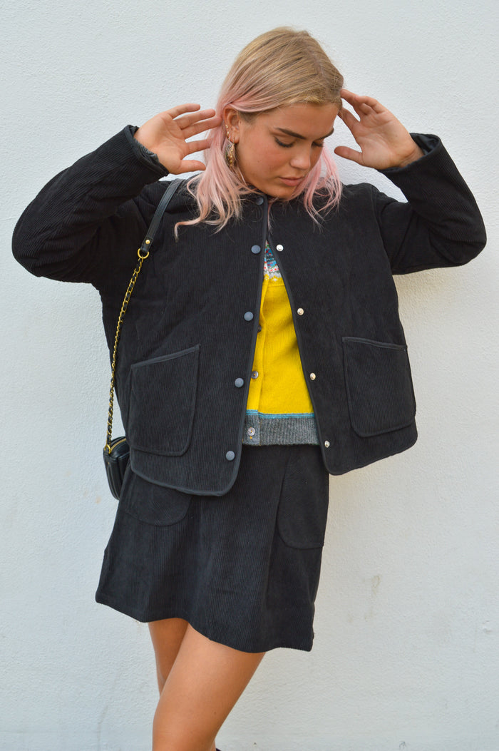 Compania Fantastica Black Corduroy Jacket - The Mercantile London