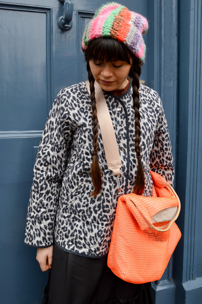 Lolly's Laundry Lily Quilted Grey Leopard Jacket - The Mercantile London