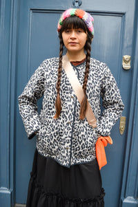 Lolly's Laundry Lily Quilted Grey Leopard Jacket - The Mercantile London
