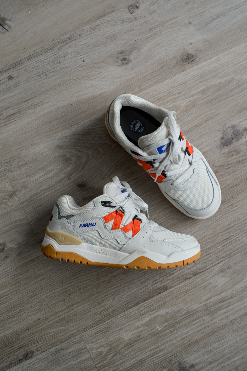 Karhu Fusion XT Blanc And Nasturtium Trainers - The Mercantile London