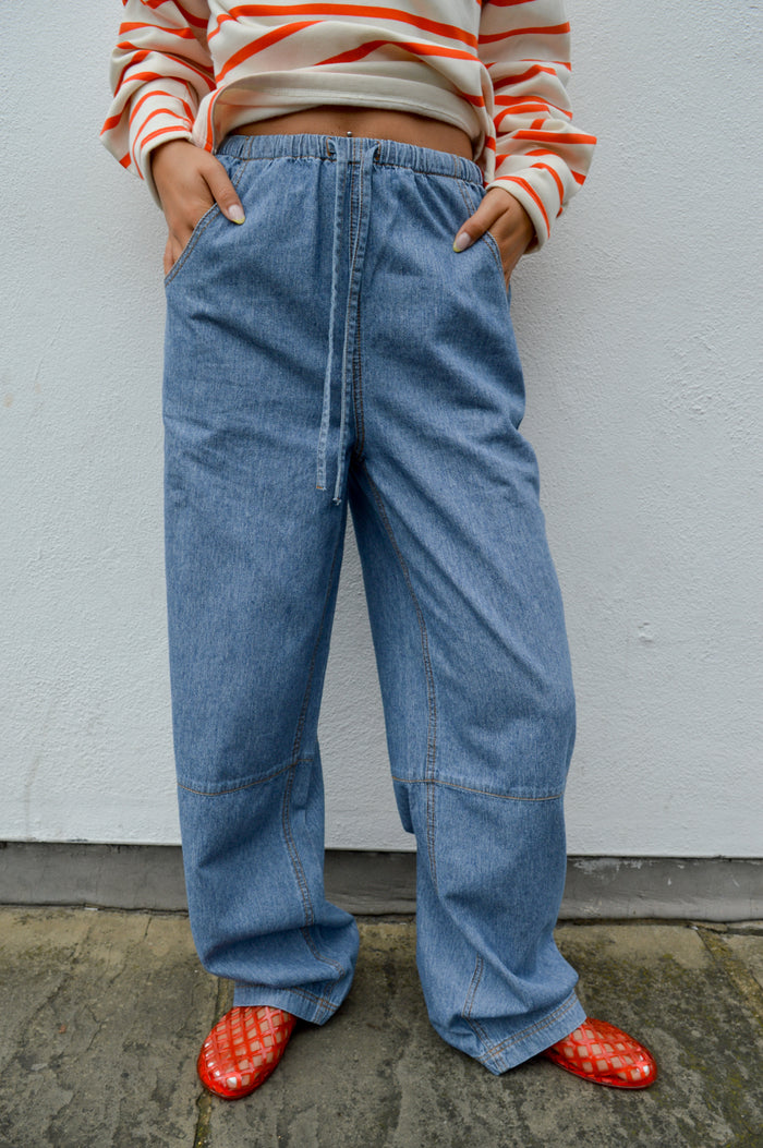 Object Raly Light Blue Denim Pants - The Mercantile London