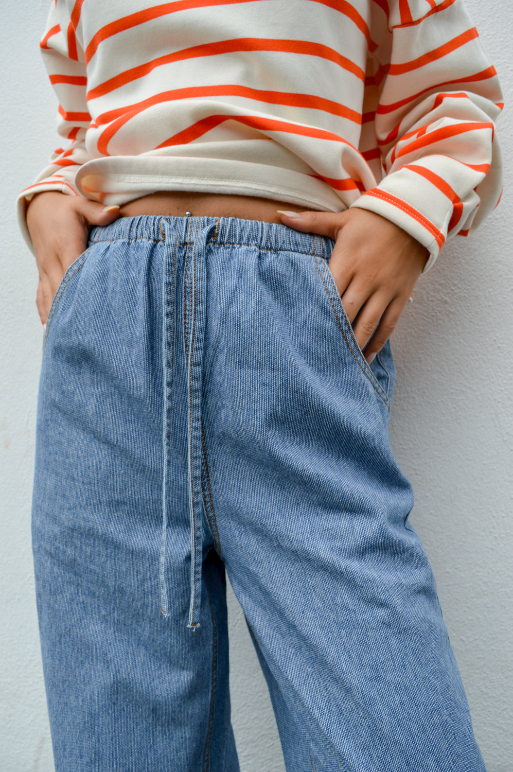 Object Raly Light Blue Denim Pants - The Mercantile London