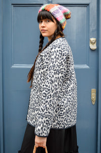 Lolly's Laundry Lily Quilted Grey Leopard Jacket - The Mercantile London