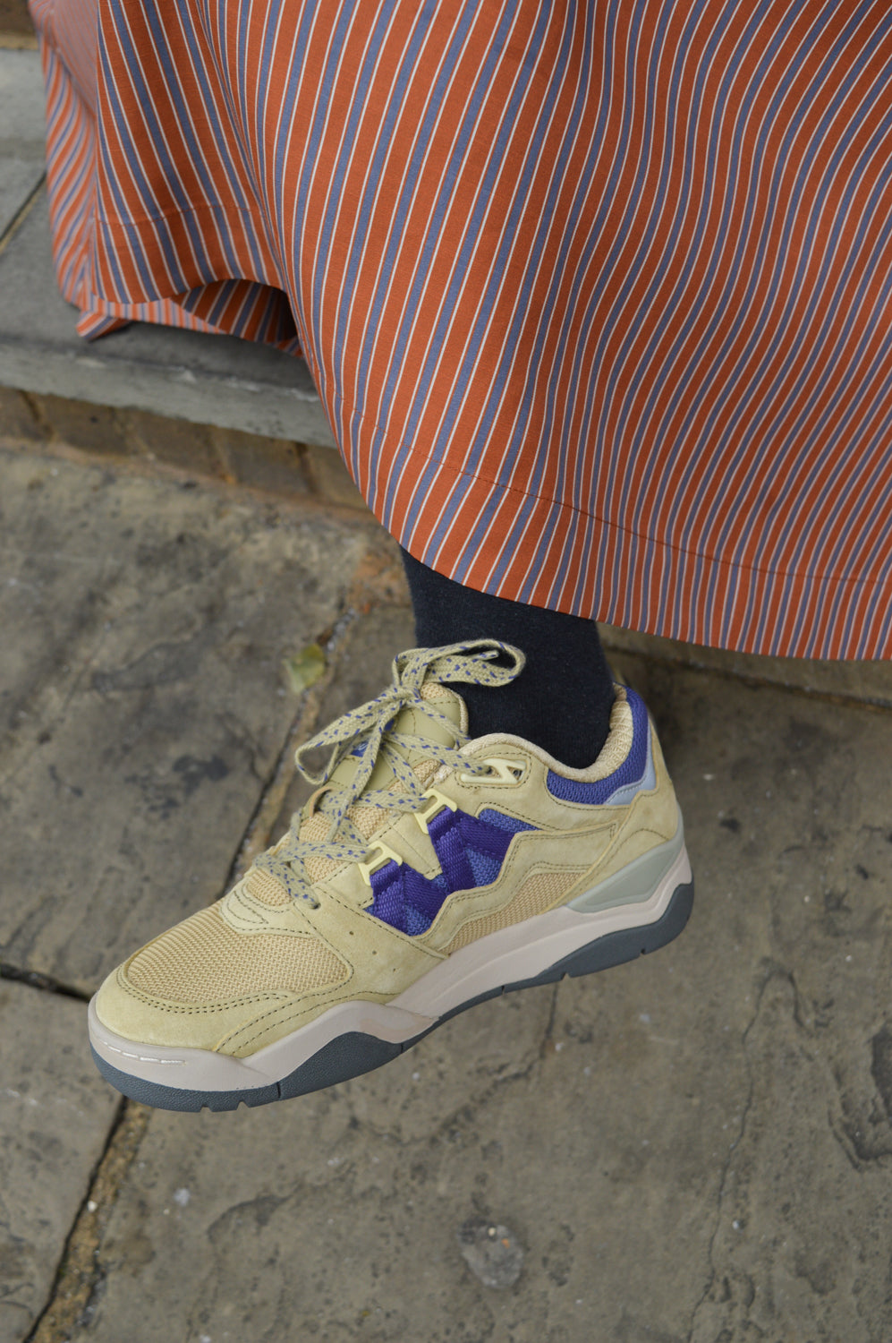 Karhu Fusion XT Pale Olive Green / Skipper Blue Trainers - The Mercantile London