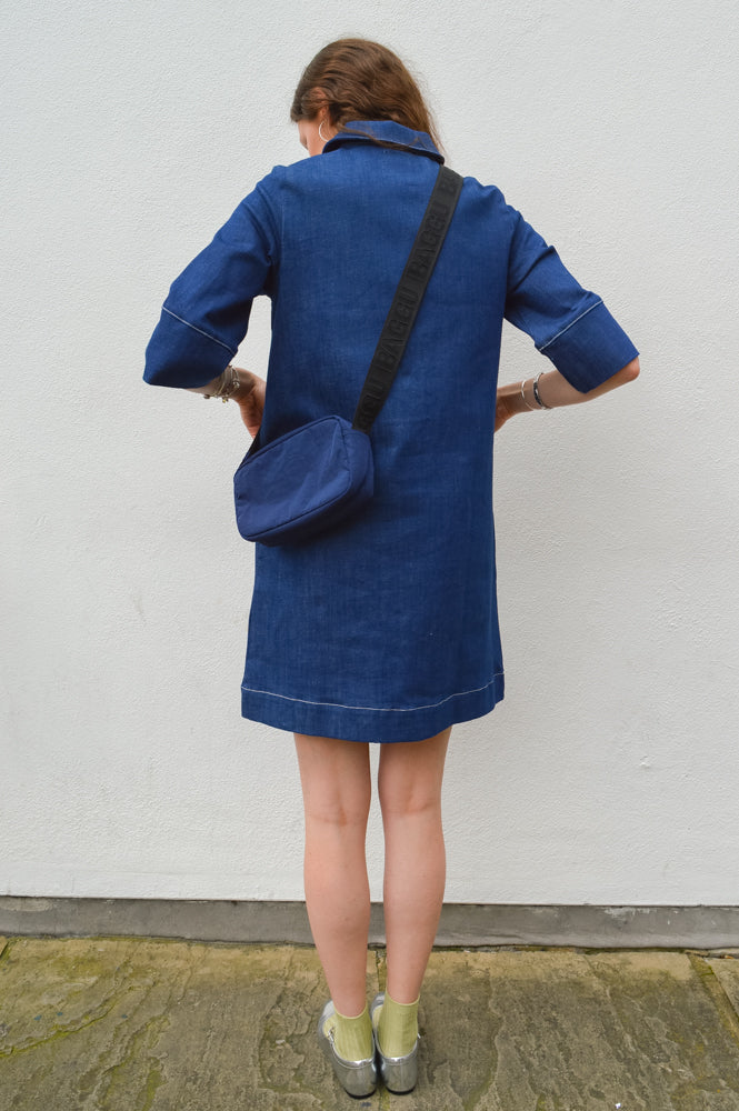 Numph Issa Dark Blue Denim Dress - The Mercantile London