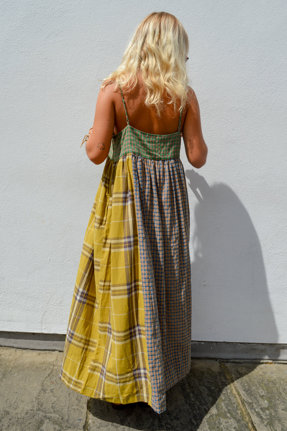 Amente Contrast Check Cami Dress - The Mercantile London