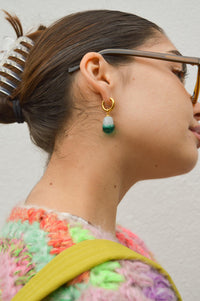 Sandralexandra Glass Pearl Aquamarine Earrings - The Mercantile London